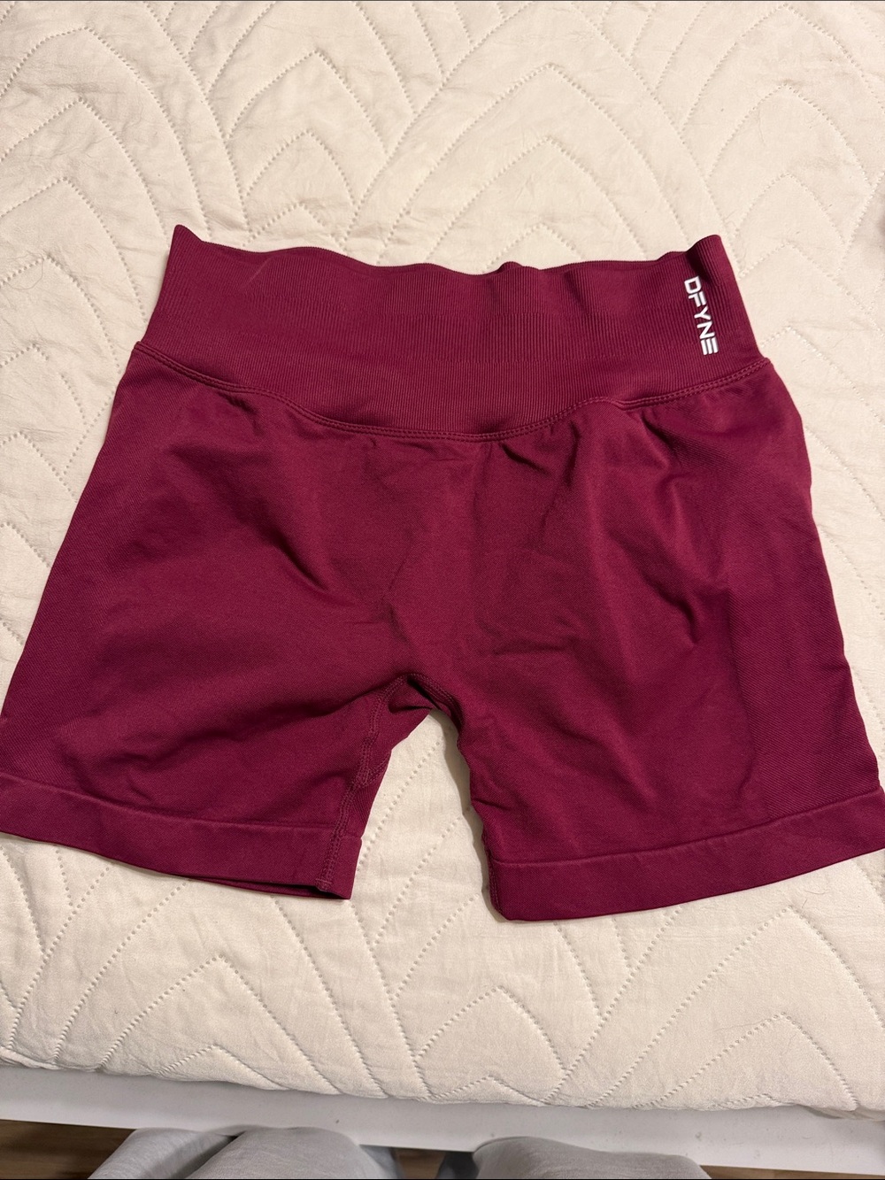 DFYNE High-Waist Bike Shorts in Wine